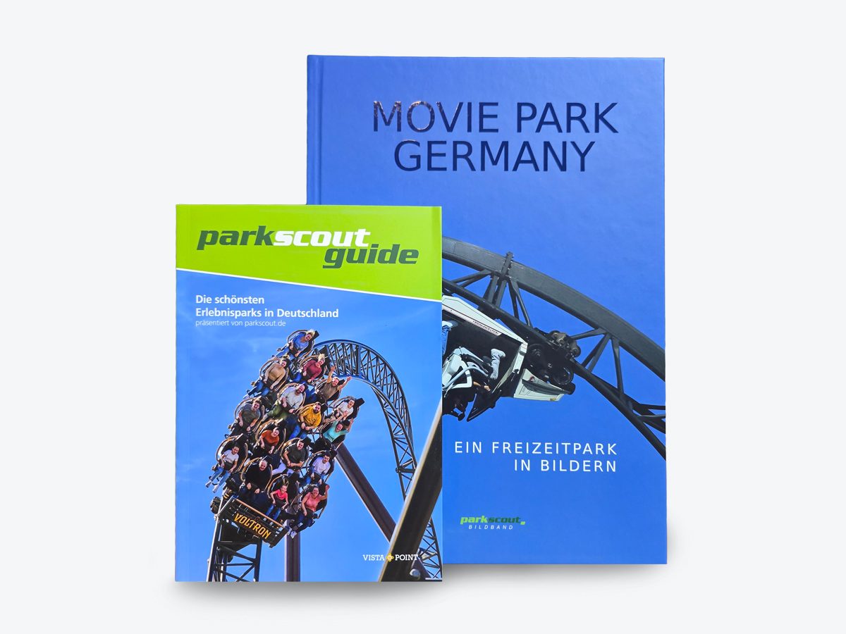 Parkscout Guide und der Bildband Movie Park Germany